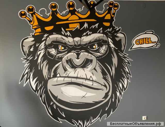 Художественная роспись стен, граффити-оформление