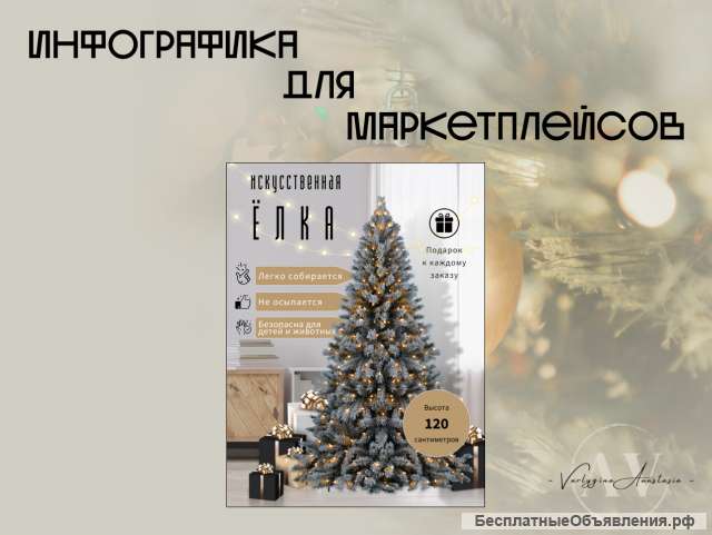 Инфографика для маркетплейсов/ дизайн карточек