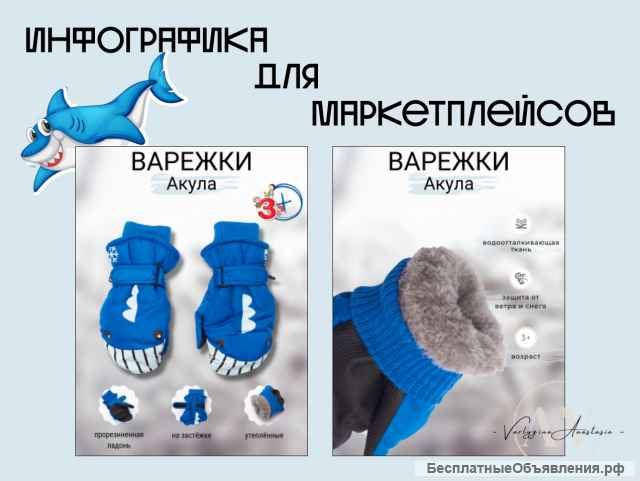 Инфографика для маркетплейсов/ дизайн карточек