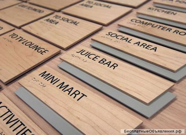 Дверные таблички. Разные виды, материалы.