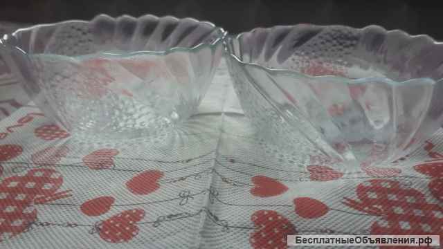 Посуда стеклянная новая, салатники, тарелки
