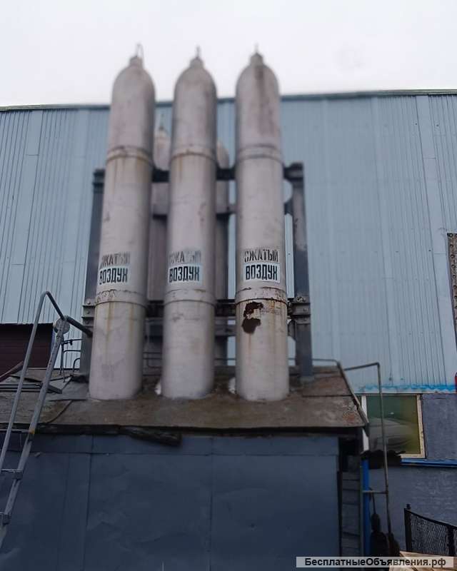 Установка баллонов для сжатого воздуха