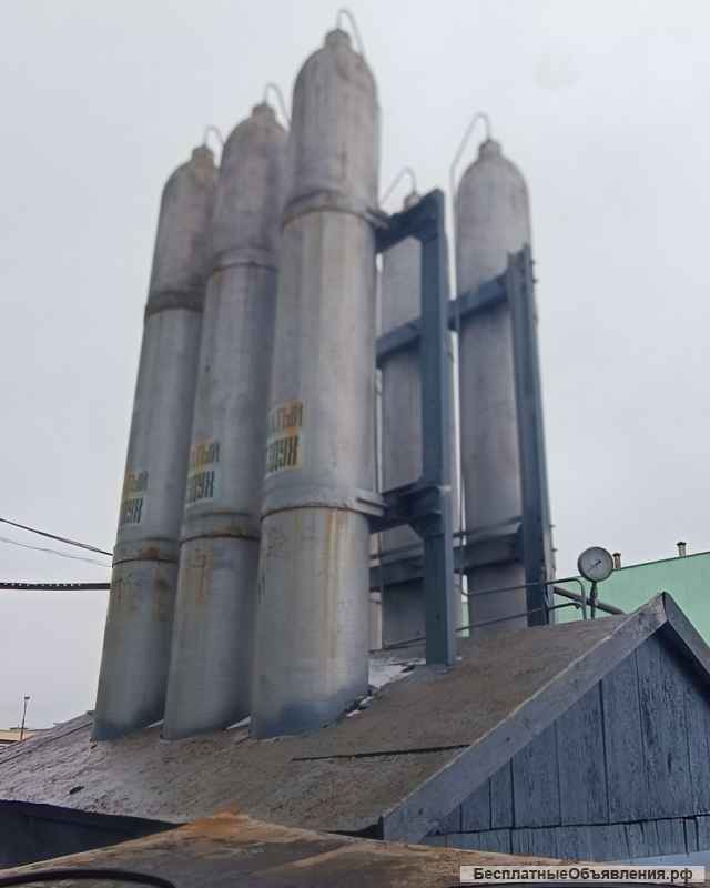 Установка баллонов для сжатого воздуха