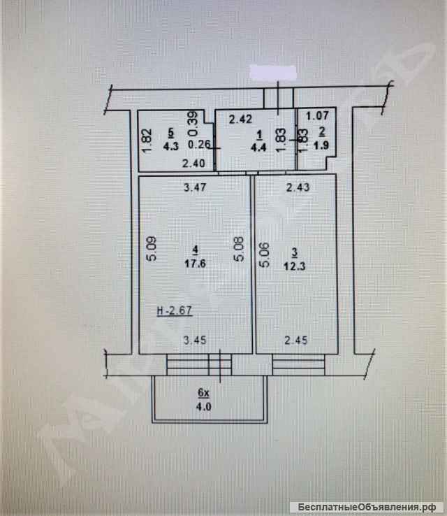 2 комн. кв-ру, Александровка, ул. Вересаева; 8/11 кирп; 41/30/9