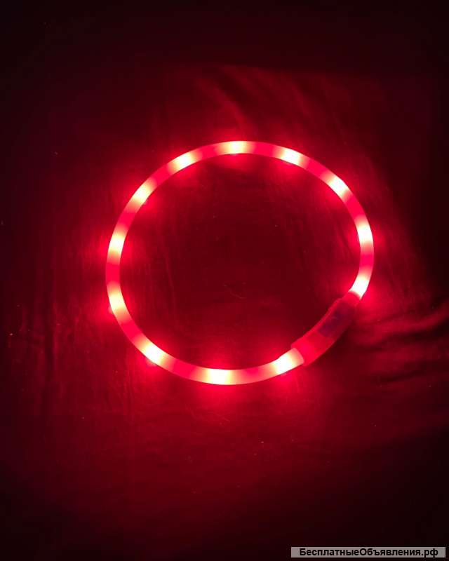 Светящийся ошейник для крупных собак