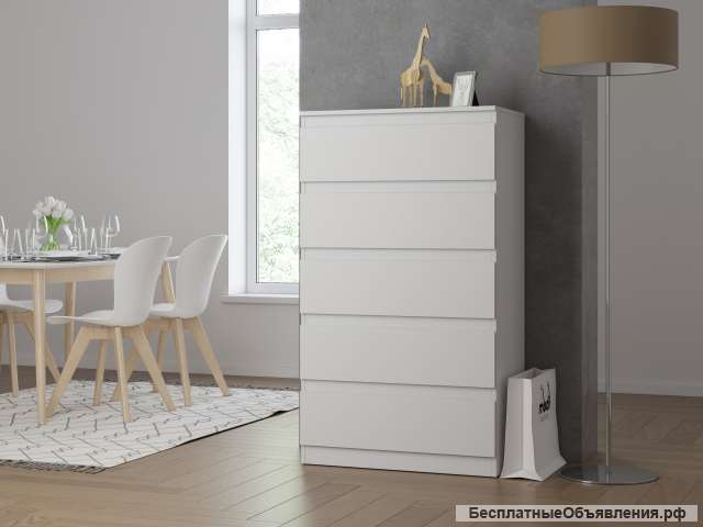 Комод белый 5 компактный