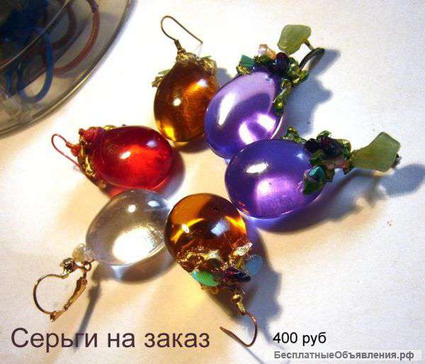 Необычные сережки из итальянской фурнитуры