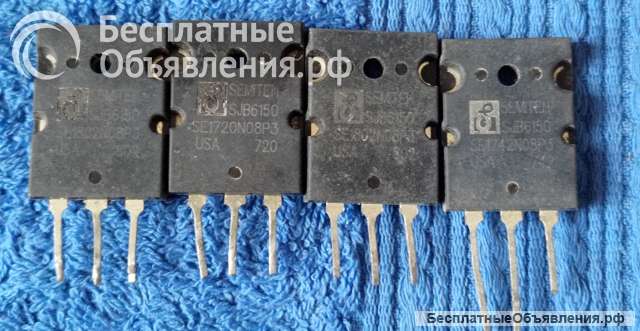 SJB6150, Semiteh Electronic, USA, NPN, 150W, 230V 15A, 30MHz, TO-3PL оригинальный ДЕМОНТАЖ
