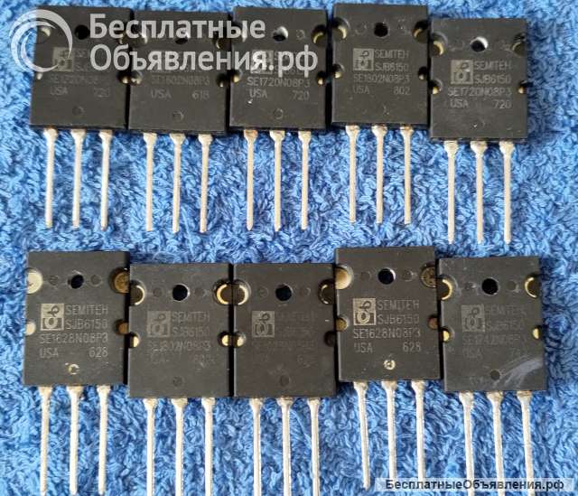 SJB6150, Semiteh Electronic, USA, NPN, 150W, 230V 15A, 30MHz, TO-3PL оригинальный ДЕМОНТАЖ