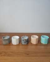 Подсвечник из гипса, свеча