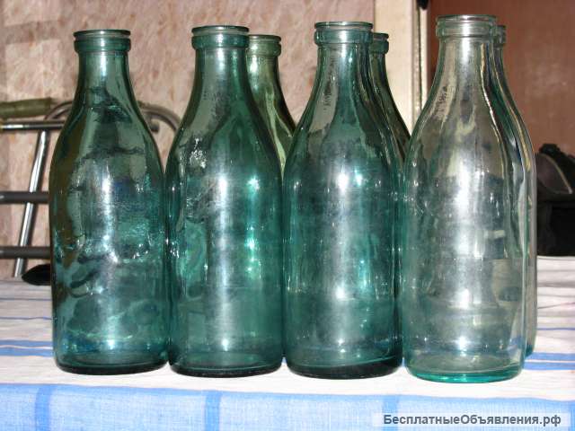 Бутылки молочные стеклянные советские