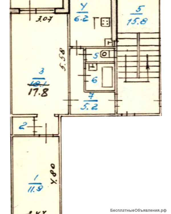2-комнатная квартира 45,9 м² в Ярославле, пр-т Дзержинского, 3
