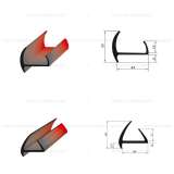 Уплотнитель для автофургона резиновый Несколько штук в наличии