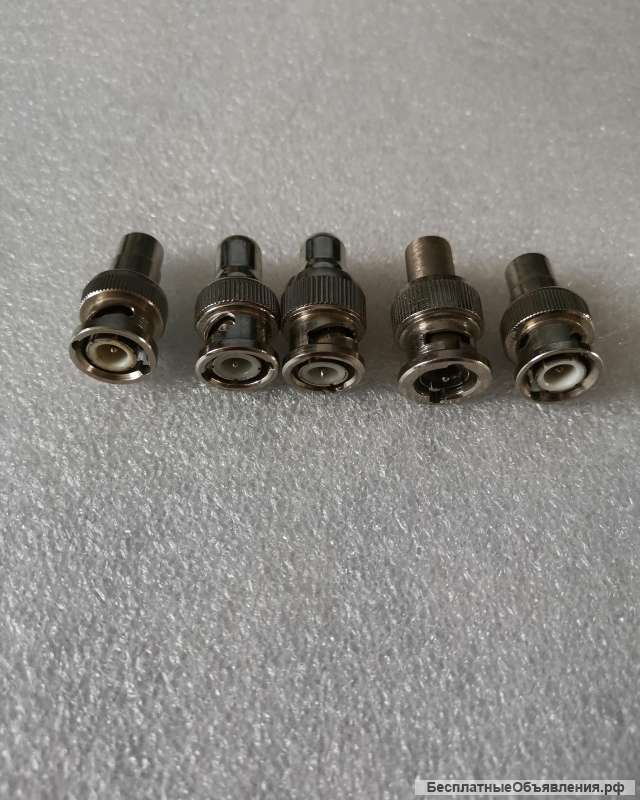 Переходник штекер BNC - гнездо RCA оригинальный НОВЫЙ