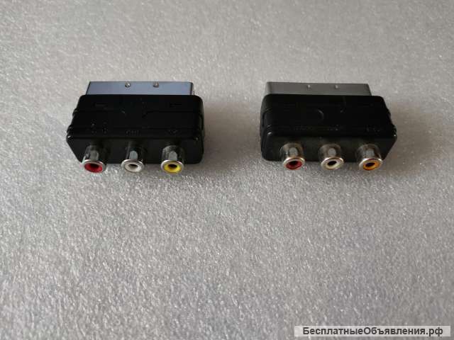 Переходник SCART - 3 RCA IN оригинальный НОВЫЙ