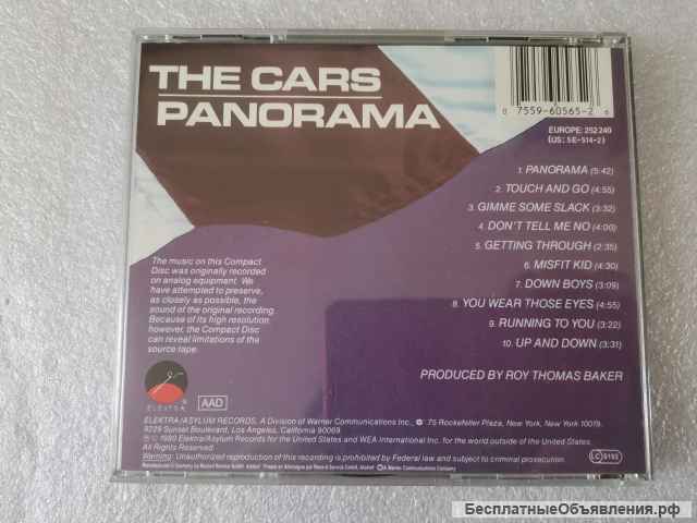 2 52240 SRC-01 The Cars - Panorama - EUROPE: 252 240 US: 5E-514-2 Germany 1980 оригинальный
