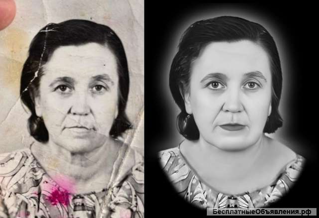 Ретушь фотографий для гравировки на мемориальные стелы