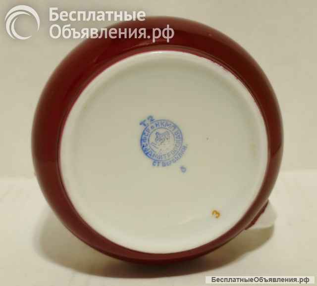 Чашка фарфоровая коллекционная. Редкая. Вербилки
