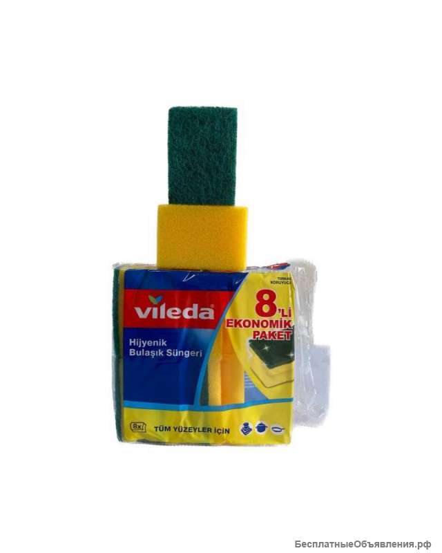 Губка для мытья посуды Vileda Glitzi Yesil (8штук)