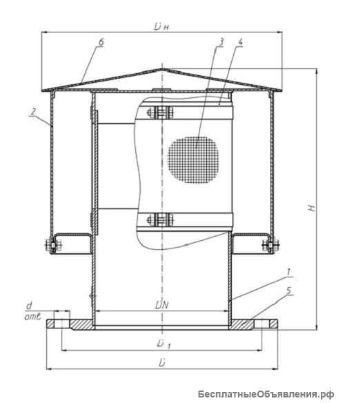 Патрубок вентиляционный ПВ-200
