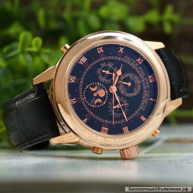 Часы Patek Philippe Sky Moon Tourbillon портмоне Alligato