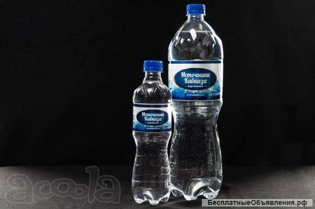 Минеральная вода "Источники Кавказа" и лимонады