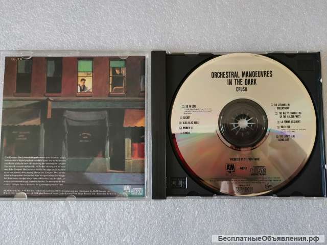 CD O.M.D. Orchestral Manoeuvres In The Dark Crush - CD3336 Made in USA оригинальный