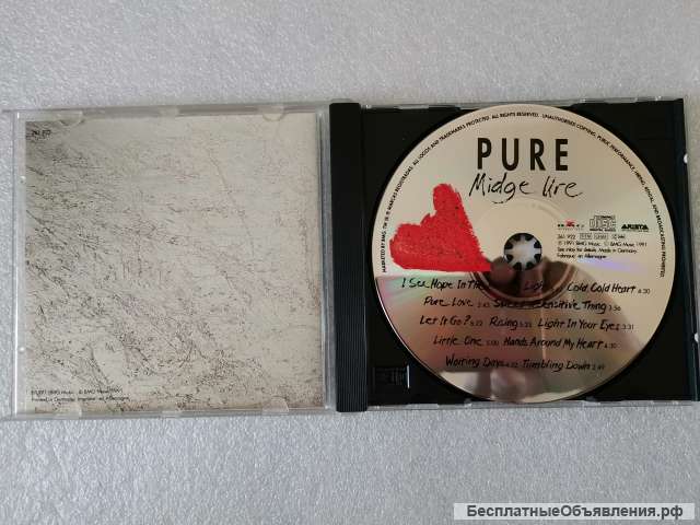 CD Midge Ure - Pure - 261 922 Made in Germany оригинальный