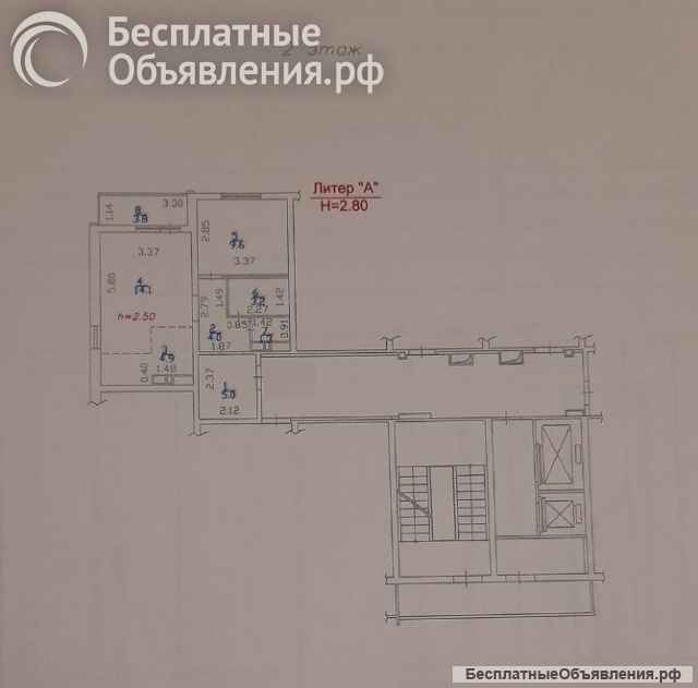 2 к.кв. 42 м2 2/16эт ККБ