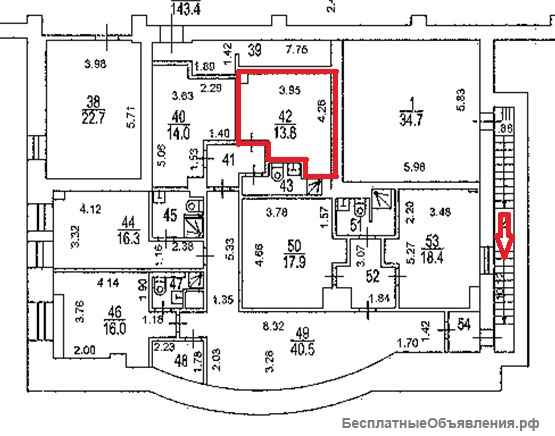 Кабинет в салоне красоты, 13.8 кв.м.