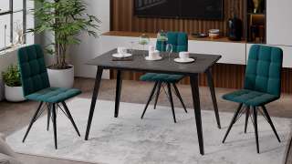 Стол обеденный «Равенна» Тип 1 чёрный цвет