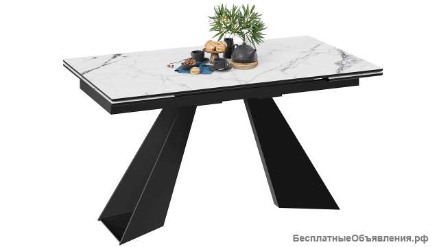 Стол обеденный «Гермес» Оттенок Черный, Белый