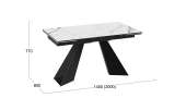 Стол обеденный «Гермес» Оттенок Черный, Белый