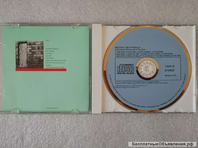 CD (Orchestral Manoeuvres In The Dark) - Architecture & Morality - CDID12 Made in U.K. оригинальный