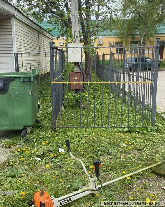 Покос травы, кустарника, спил деревьев любой сложности