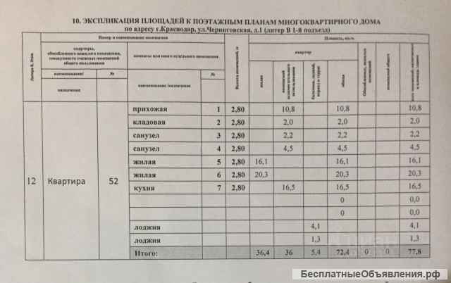 2-комн. квартира, 72,4 м²