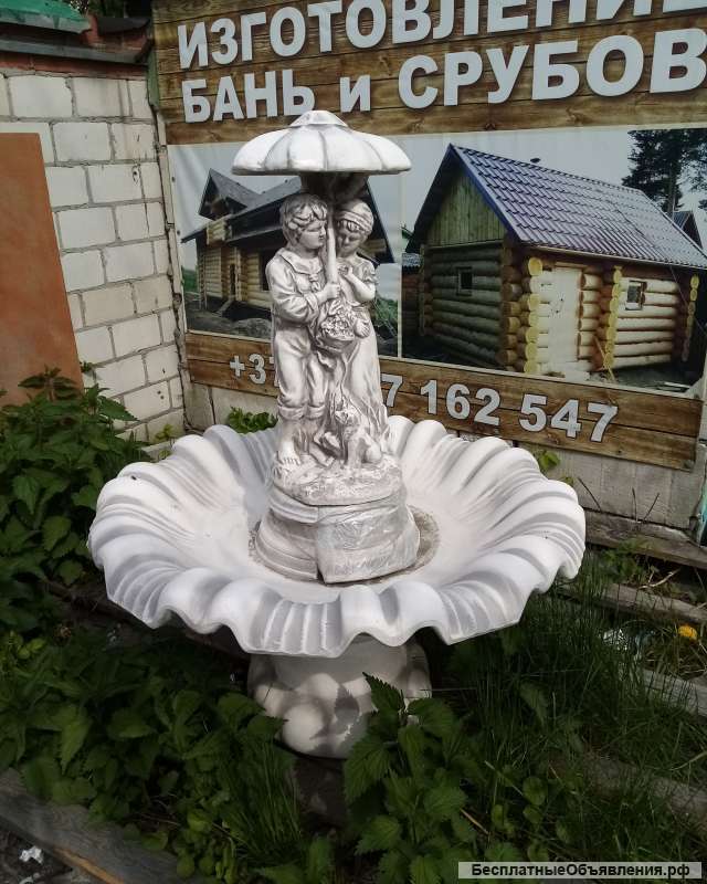 Фонтан из бетона