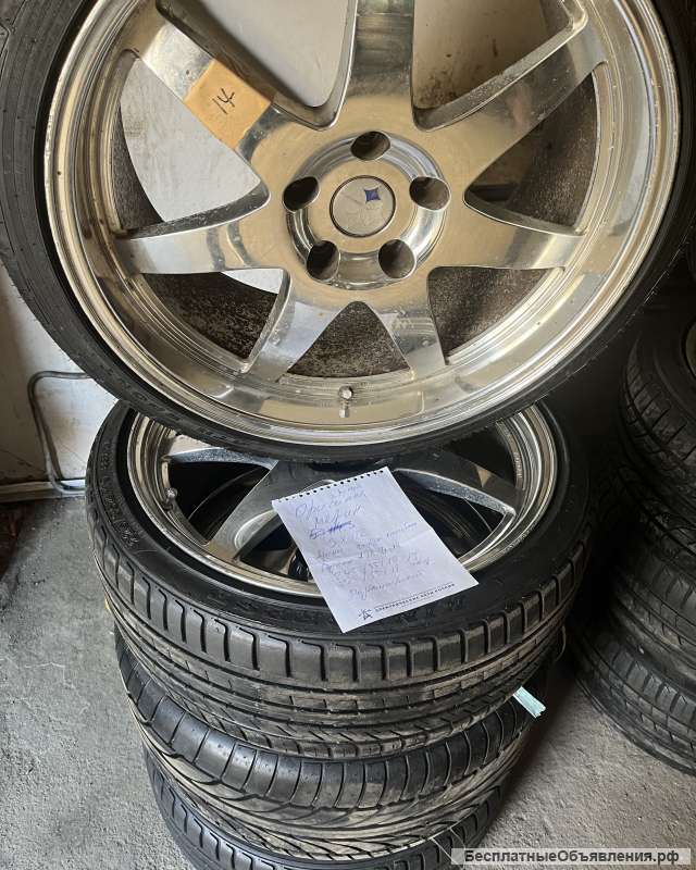 Комплекты диски и резина (разный износ) из Японии. Без пробега по России на БМВ и Мерседес