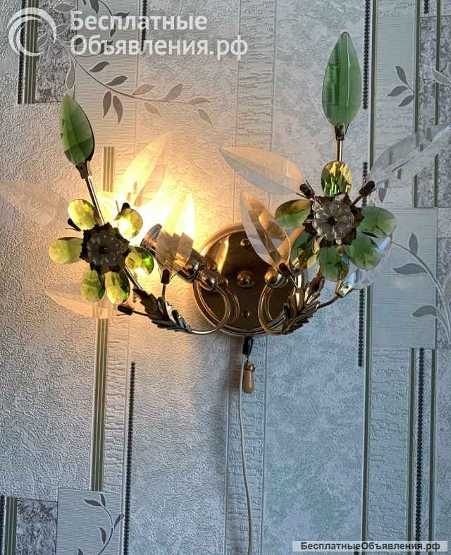 Винтаж: Светильник - бра двухрожковый