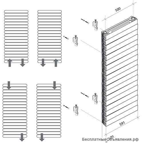 Радиатор RoyalThermo PianoForte Tower Noir Sable