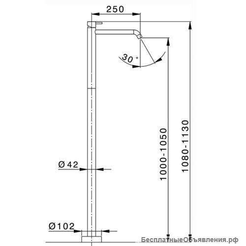 Смеситель напольный Cisal Less New LN01451021