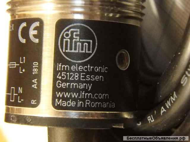 Датчик индуктивный ifm II001A IIA2015-aboa/6m/3d s: 15mm Ub: 20.250V AC/DC 45.65Hz Ie: 150mA AC/100