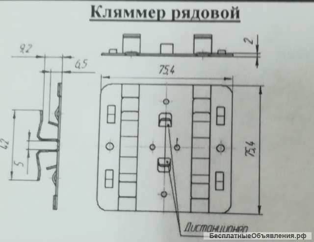 Кляймер для вентилируемого фасада из керамогранита