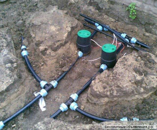 Системы автополива и укладка газона