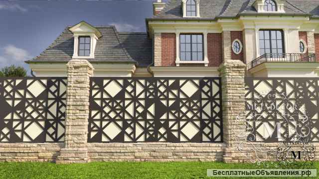 Индивидуальные секции ограждений для благоустройства коттеджных посёлков