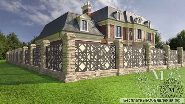 Индивидуальные секции ограждений для благоустройства коттеджных посёлков