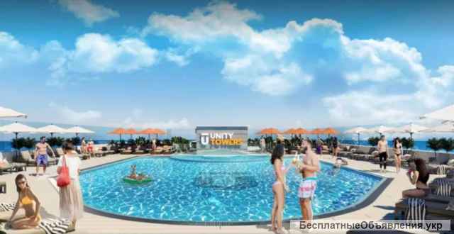 Престижная квартира ЖК UNITY TOWERS Элит Класс БАССЕЙН на КРЫШЕ