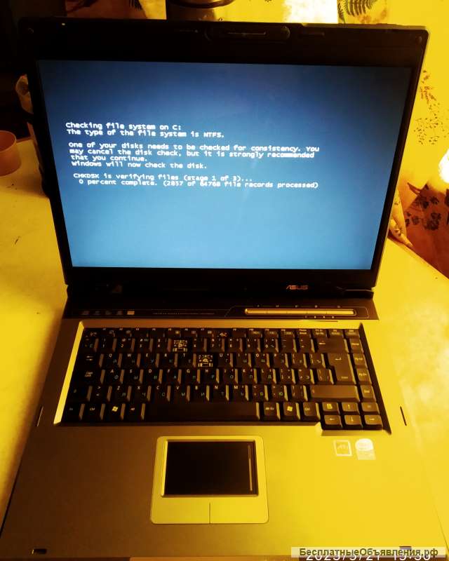 Asus A6R 2 яд 1,6 Gz ram 1 Gb, рабочий с БП
