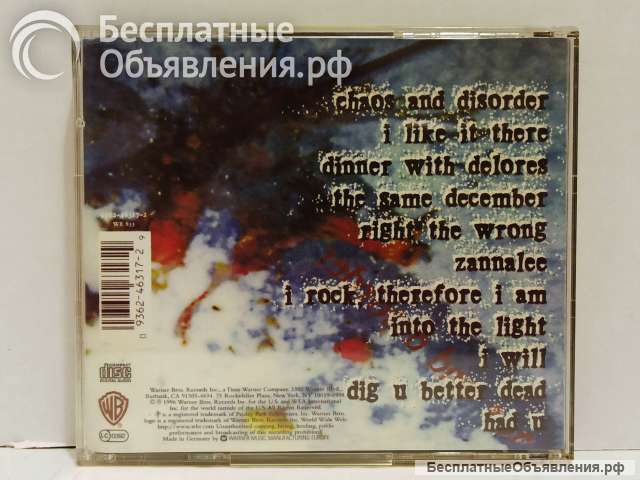 CD диск PRINCE - Chaos and disorder. 1996. Лицензия