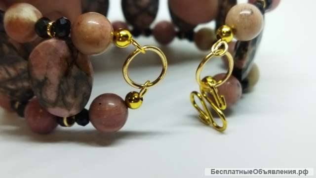 Браслет камень родонит
